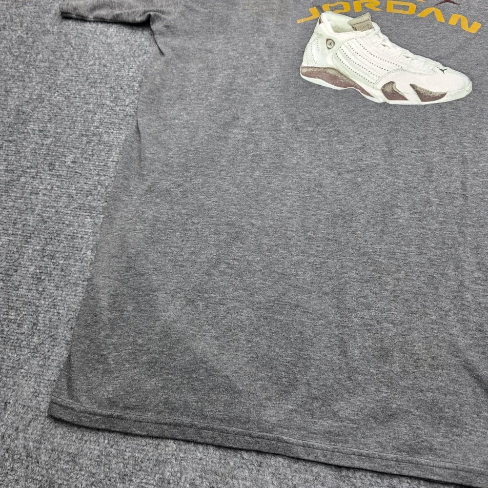 Jordan Air Jordan 14 Retro Graphic Tee Mens XXL Grey Heather Short Sleeve Shirt